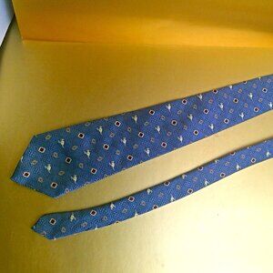 VTG Austico Necktie Blue Australian-Made Aboriginal Kangaroos Polyester